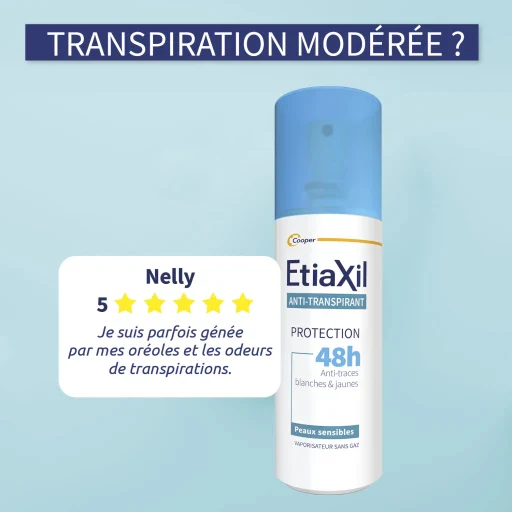 ETIAXIL Anti-Transpirant Protection 48H 100ml Aérosol Efficacité Longue Durée Transpiration Modérée Usage Quotidien - Image 8