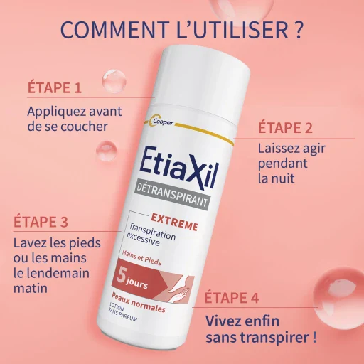 ETIAXIL Détranspirant Peaux Normales Lotion Mains et Pieds 100ml Anti-Transpiration Excessive Efficacité Clinique 5 Jours Protection Longue Durée - Image 6