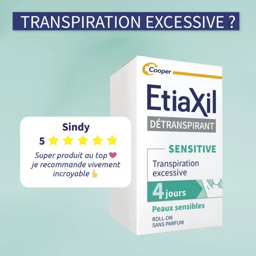 ETIAXIL Détranspirant Roll-On Peaux Sensibles 15ml Anti-Transpiration Aisselles Formule Douce Efficacité 3-5 Jours Protection Hypoallergénique - Image 7