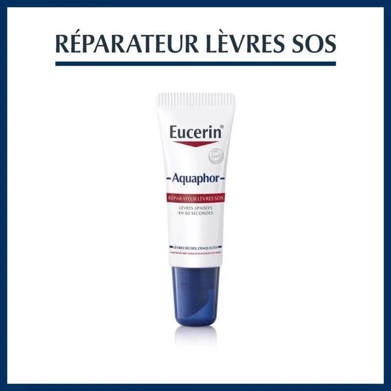 Eucerin Aquaphor reparateur levres SOS 10ml - Baume Lèvres SOS Réparation