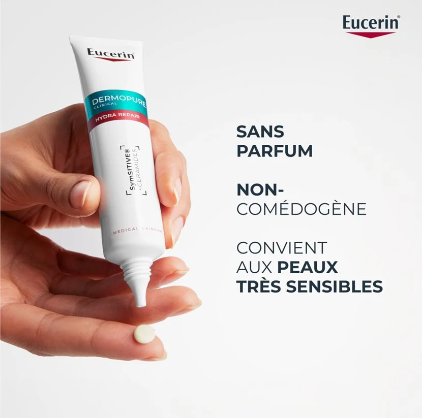 EUCERIN DERMOPURE Clinical Hydra Repair 40ml Crème Hydratante Peaux Acné Traitement - Image 2