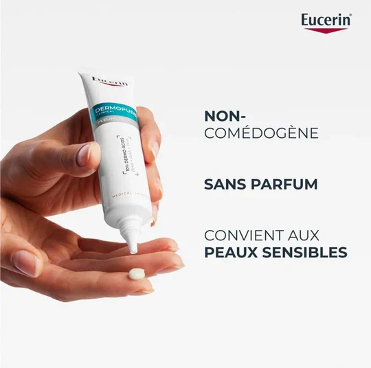 EUCERIN Dermopure Clinical Peeling 10 Soin de Nuit Rénovateur 40ml Acide Glycolique AHA Peaux Acnéiques Imperfections - Image 4