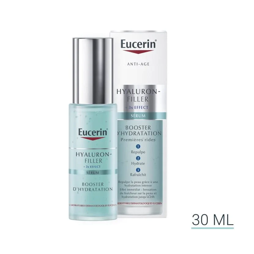 EUCERIN HYALURON-FILLER Sérum Booster Hydratation 30ml Acide Hyaluronique Concentré Immédiat Hydratation Intense 24h - Image 2