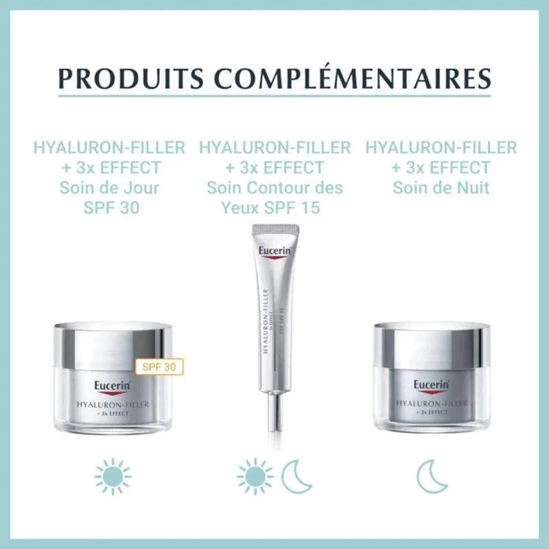 EUCERIN HYALURON-FILLER Sérum Booster Hydratation 30ml Acide Hyaluronique Concentré Immédiat Hydratation Intense 24h - Image 7
