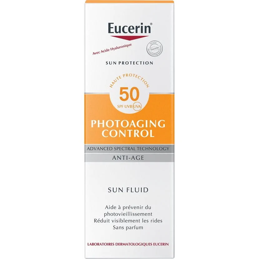 EUCERIN Sun PROTECTION Photoaging Control Fluid SPF50+ 50ml Anti-Âge Solaire Très Haute Protection UVA/UVB Texture Fluide - Image 2