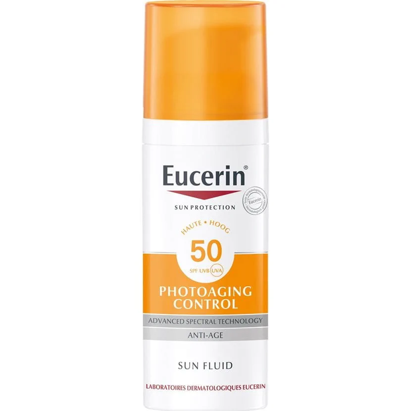 EUCERIN Sun PROTECTION Photoaging Control Fluid SPF50+ 50ml Anti-Âge Solaire Très Haute Protection UVA/UVB Texture Fluide - Image 3