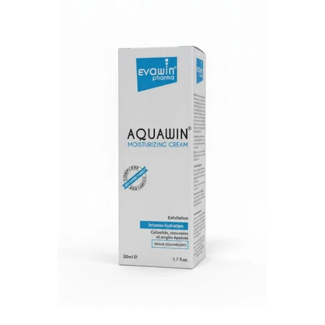 EVAWIN Aquawin Moisturizing Cream 50ml Crème Hydratante Visage Peaux Sèches Sensibles Acide Hyaluronique