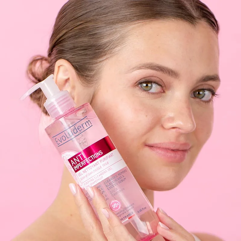 EVOLUDERM Gel Nettoyant Purifiant Anti-Imperfection 250ml Peaux Grasses - Image 4