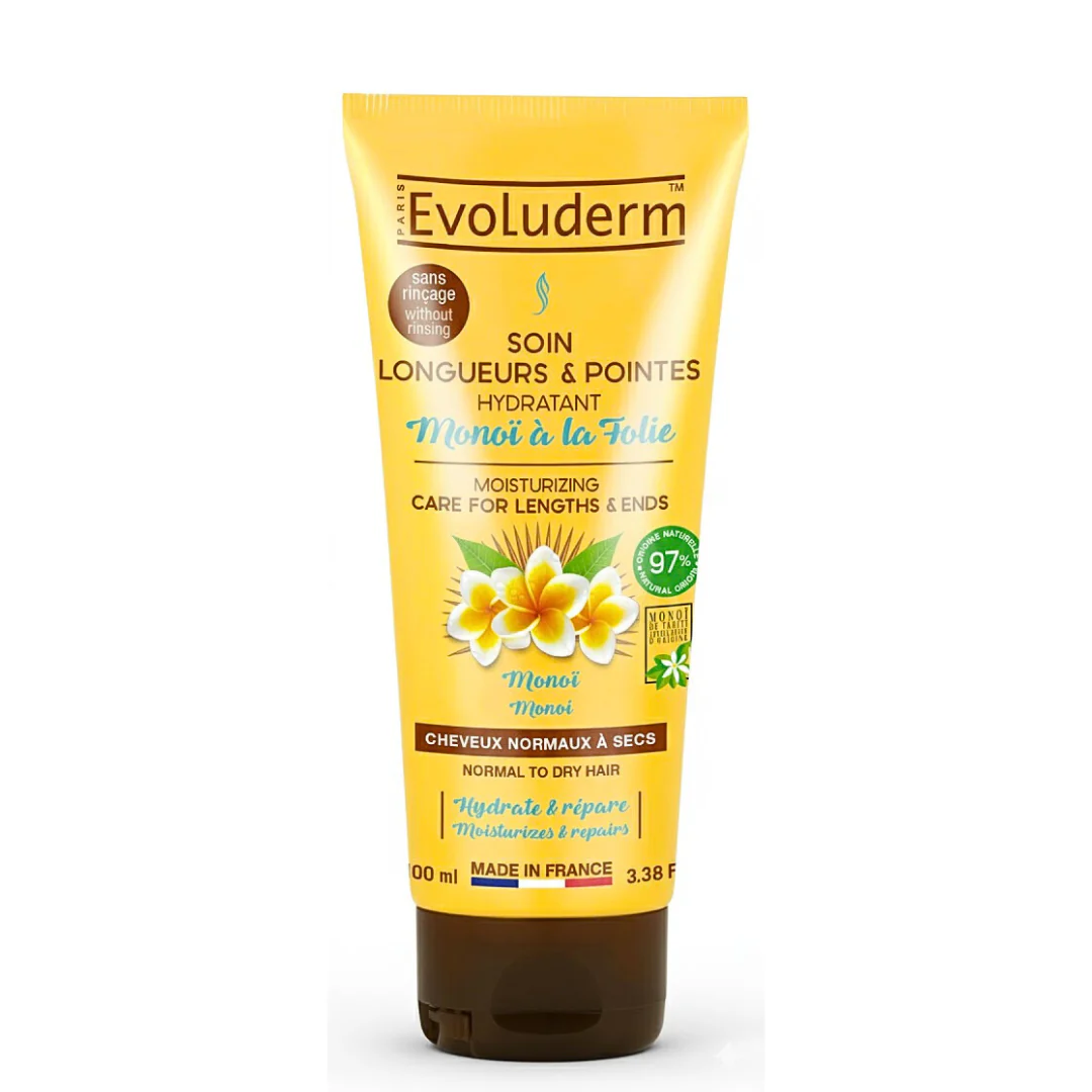 EVOLUDERM Soin Longueurs Et Pointes Monoï A La Folie 100ml Soin Cheveux Nutrition Réparation