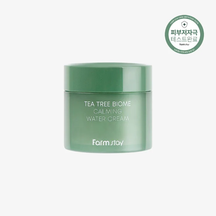 FARMSTAY Tea Tree Biome Calming Cream 80ml Crème Apaisante Peaux Sensibles Acné