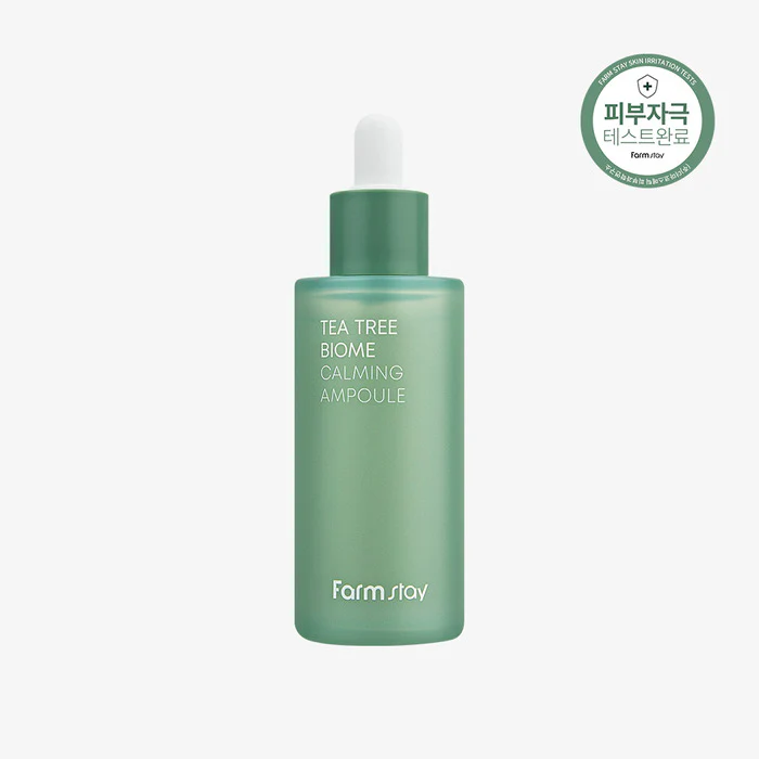 FARMSTAY Tea Tree Biome Calming Serum 50ml Sérum Apaisant Peaux Sensibles Acné - Image 2
