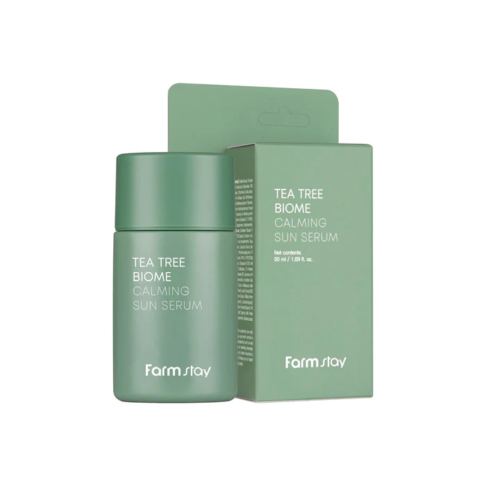 FARMSTAY Tea Tree Biome Calming Sun Serum SPF50+ PA++++ 50ml Sérum Solaire Apaisant - Image 2