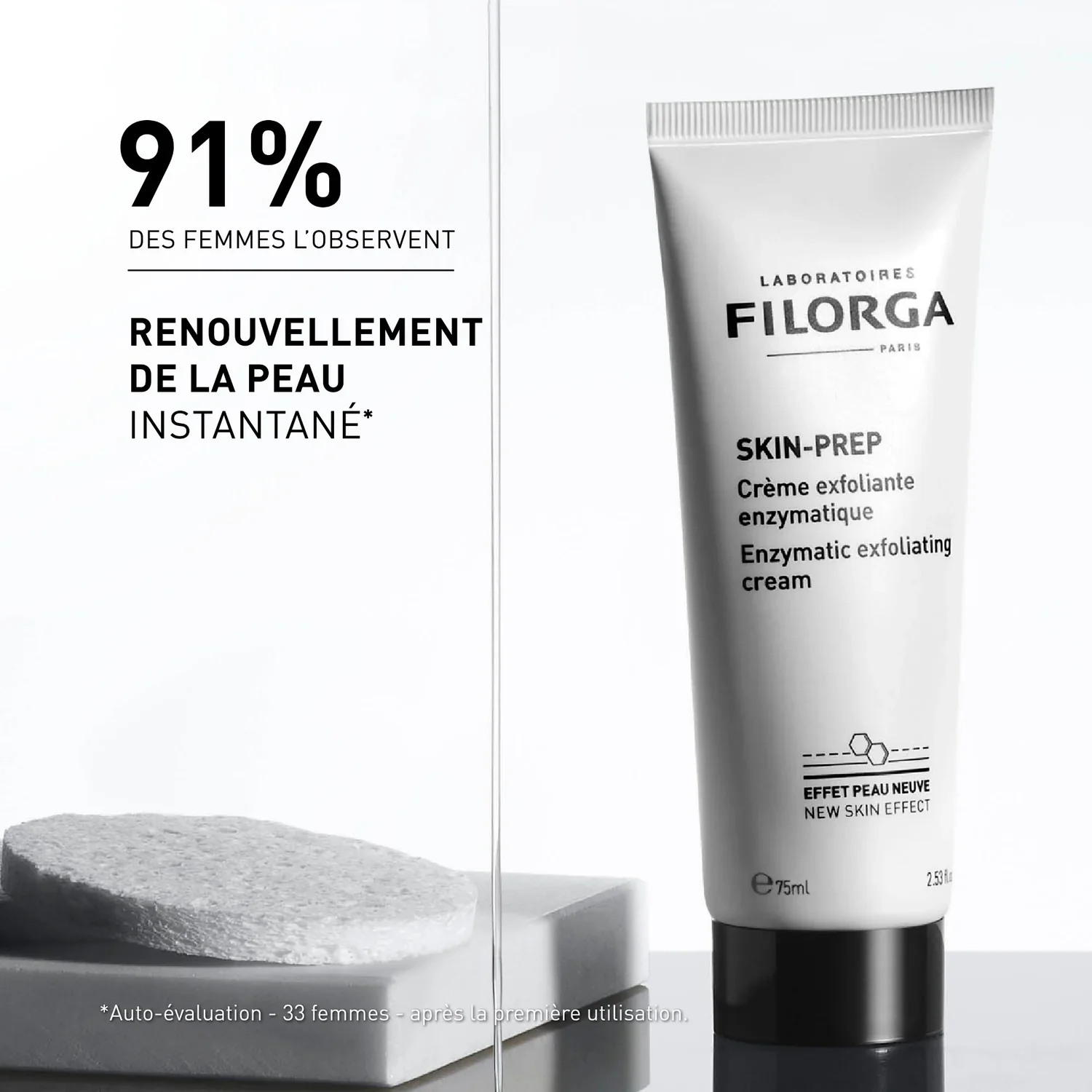 FILORGA Skin-Prep Crème Exfoliante Enzymatique 75ml - Exfoliant Intensif Effet Peau Neuve - Image 5
