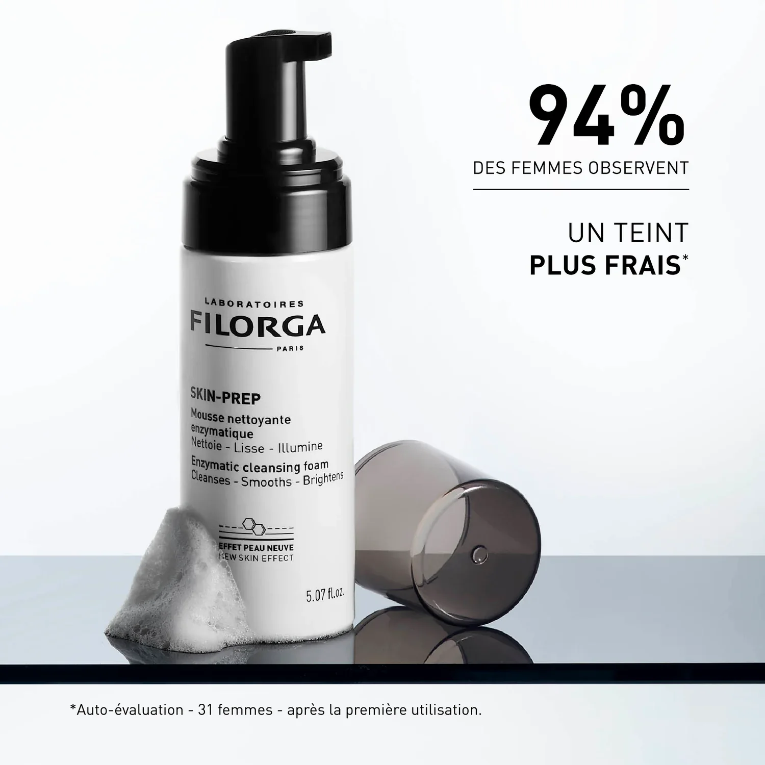 FILORGA Skin-Prep Mousse Nettoyante Enzymatique 150ml - Mousse Nettoyante Effet Peau Neuve - Image 4