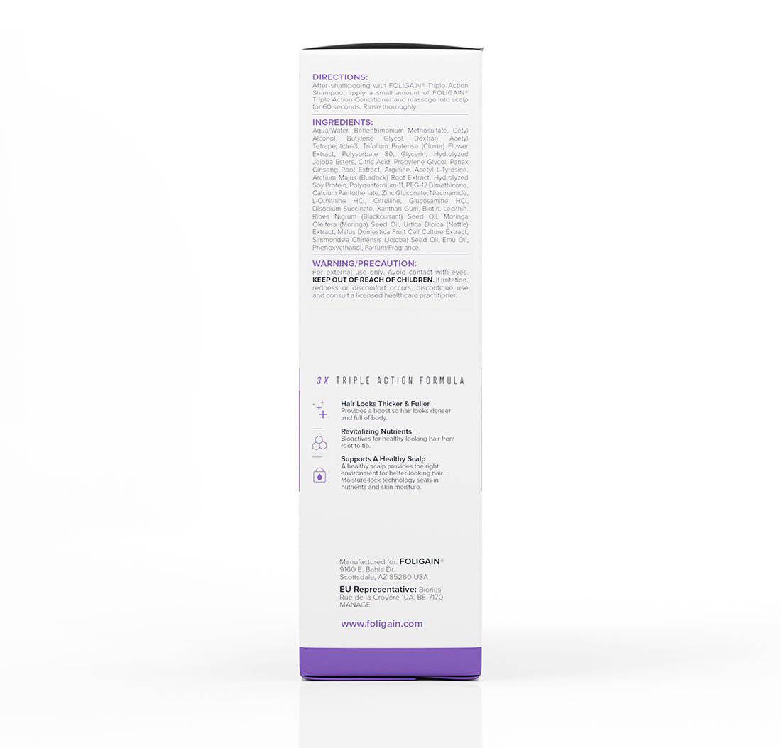 FOLIGAIN Triple Action Conditioner Trioxidil 2% Femme Après-Shampoing Anti-Chute Cheveux Densité Volume Croissance Capillaire - Image 2