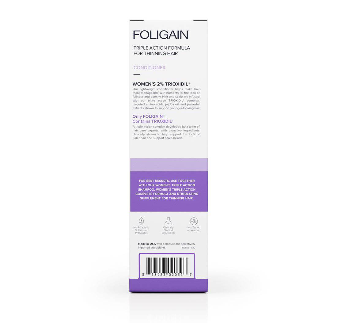 FOLIGAIN Triple Action Conditioner Trioxidil 2% Femme Après-Shampoing Anti-Chute Cheveux Densité Volume Croissance Capillaire - Image 3
