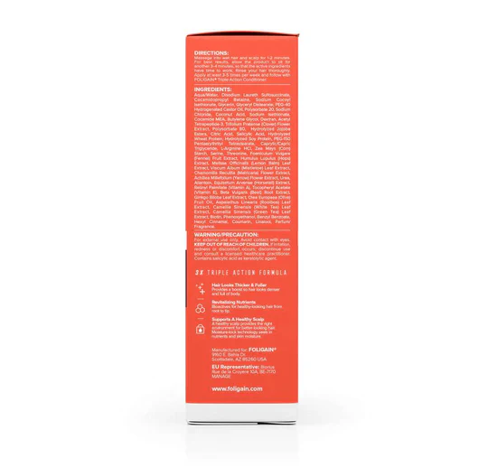 FOLIGAIN Triple Action Shampooing Trioxidil 2% Homme Shampoing Anti-Chute Cheveux Densité Volume Croissance Capillaire - Image 2