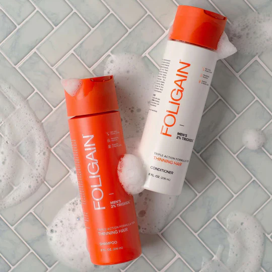 FOLIGAIN Triple Action Shampooing Trioxidil 2% Homme Shampoing Anti-Chute Cheveux Densité Volume Croissance Capillaire - Image 5