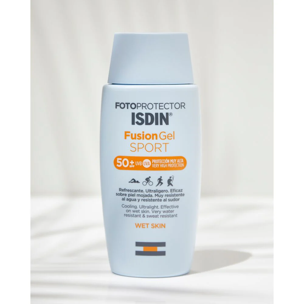 ISDIN Fotoprotector Fusion Gel Sport SPF50+ 100ml Zones Poiluées Résistant Transpiration = Casquette Offerte - Image 3