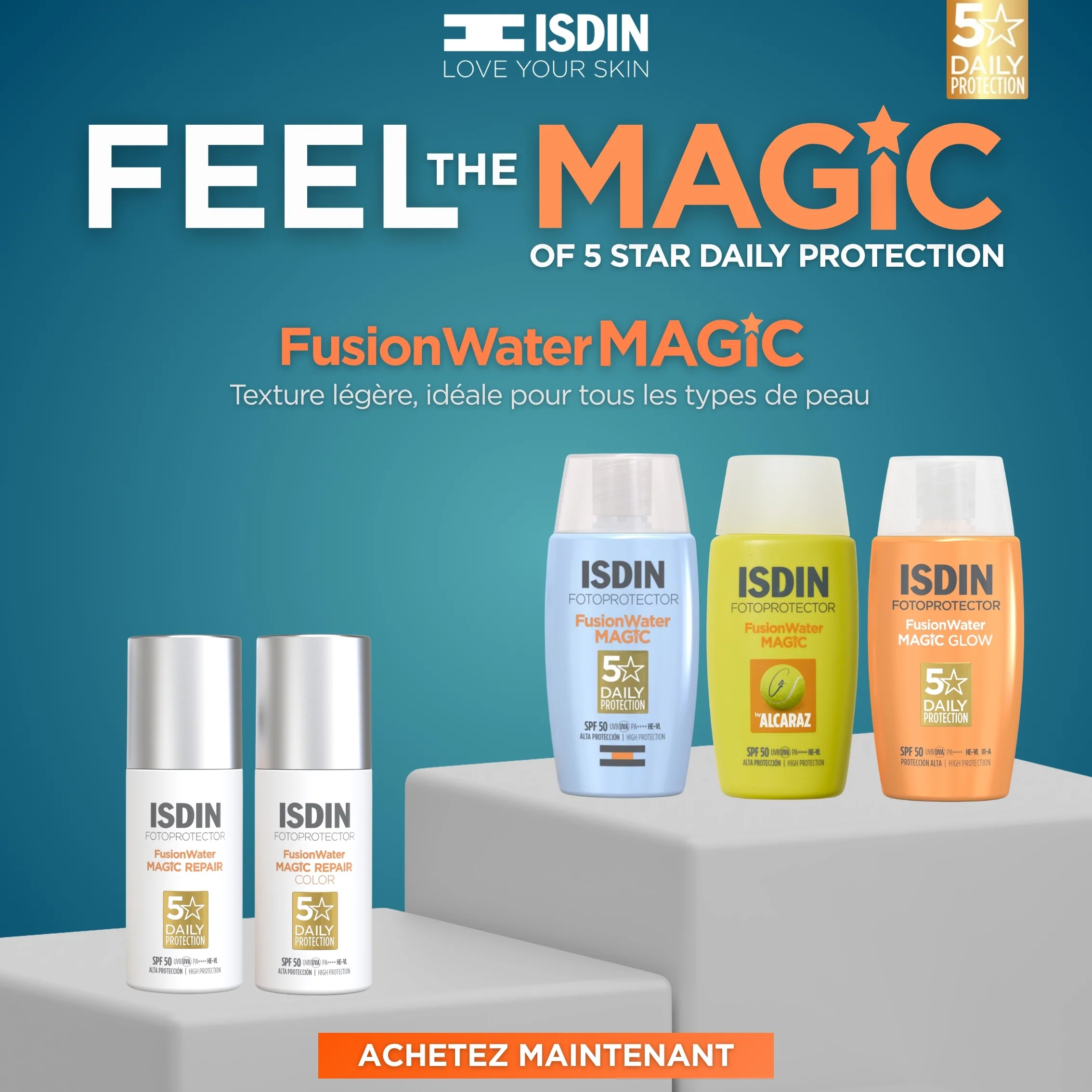ISDIN Fusion Water Magic SPF50 50ml Texture Aqua Ultra-Légère Invisible = Trousse offerte - Image 12