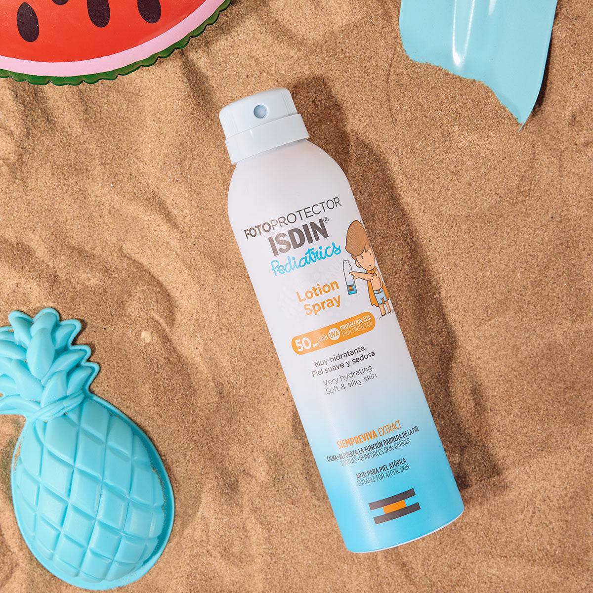 ISDIN Fotoprotector Lotion Spray Pediatrics SPF50 250ml Protection Enfants Spray Pratique Résistant Eau = Casquette Offerte - Image 3