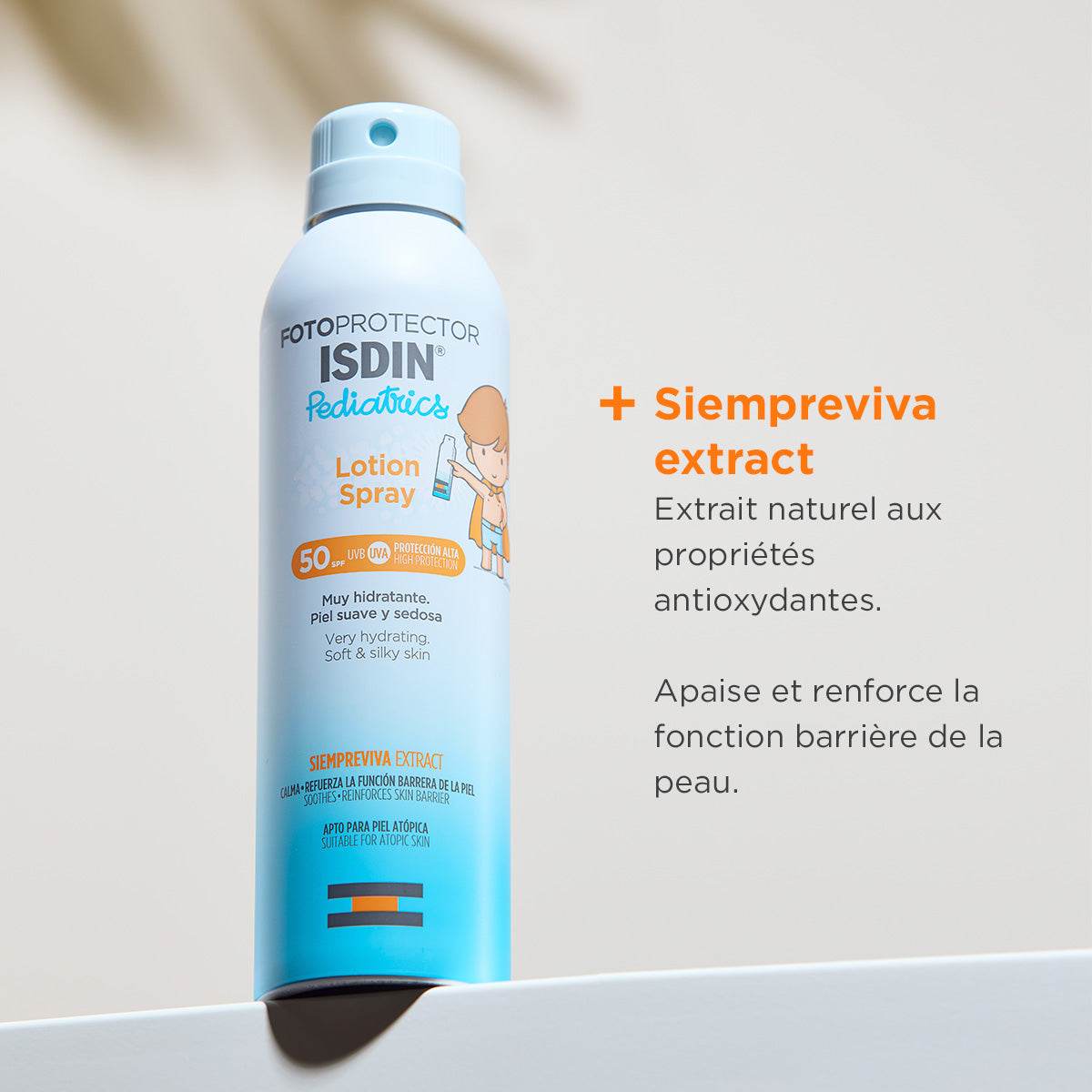 ISDIN Fotoprotector Lotion Spray Pediatrics SPF50 250ml Protection Enfants Spray Pratique Résistant Eau = Casquette Offerte - Image 4