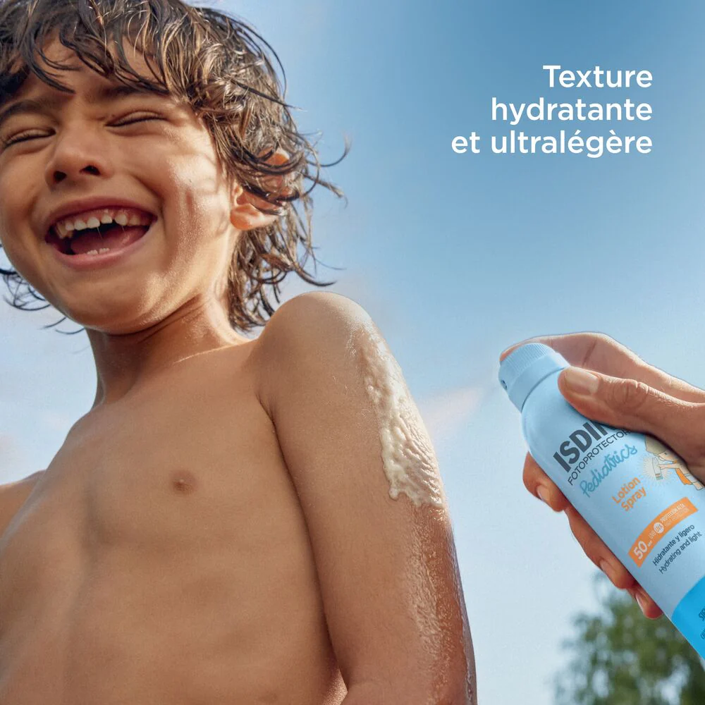 ISDIN Fotoprotector Lotion Spray Pediatrics SPF50 250ml Protection Enfants Spray Pratique Résistant Eau = Casquette Offerte - Image 7