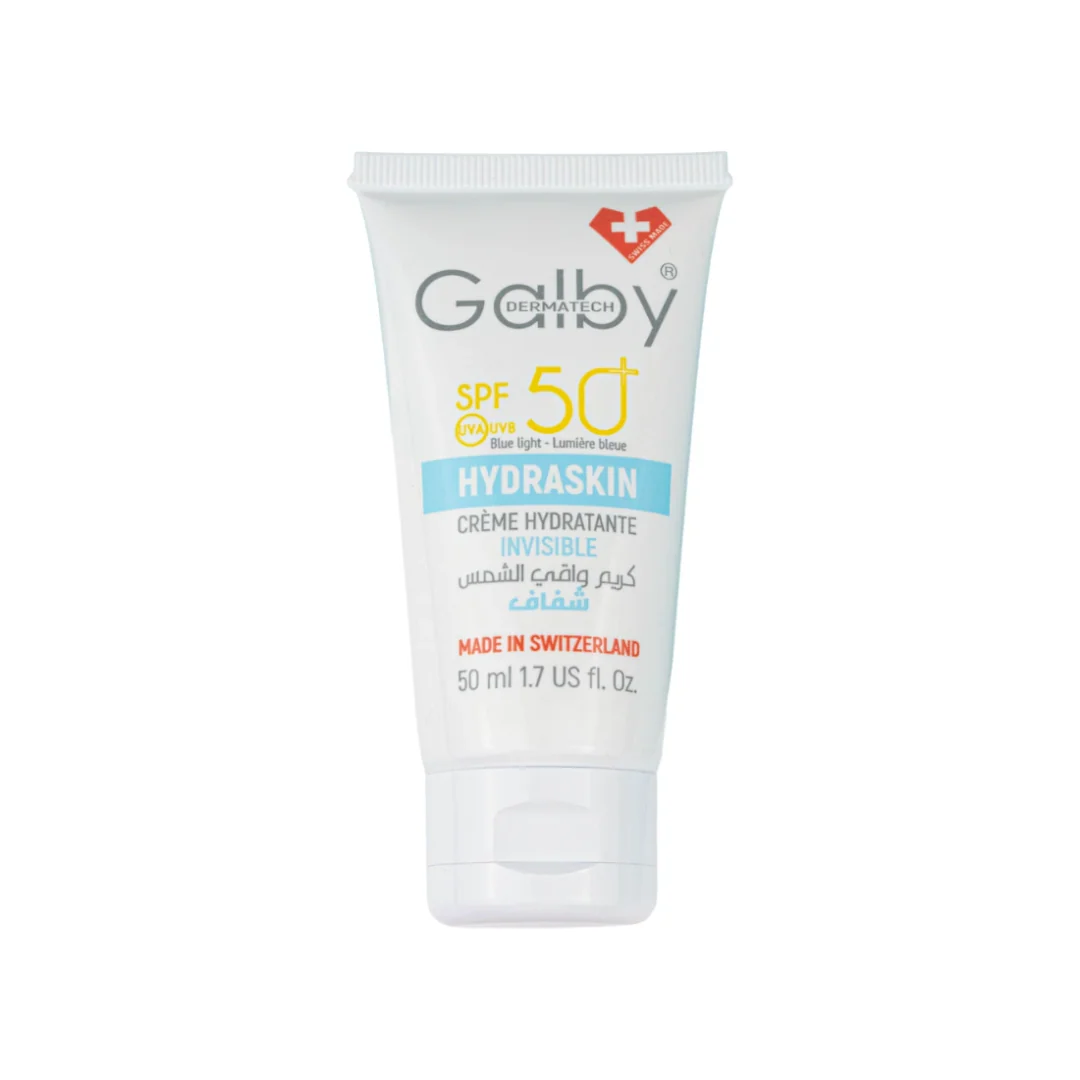 GALBY Dermatech HYDRASKIN Crème Solaire Invisible SPF50+ 50ml Protection UV Visage