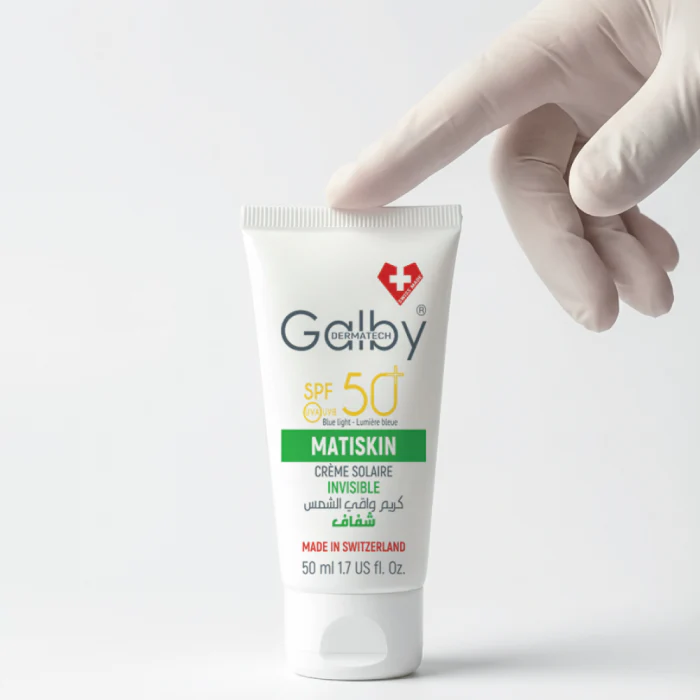 Galby Dermatech Matiskin Crème Solaire Invisible SPF50+ Peau Sensible Légère 50ml - Image 2