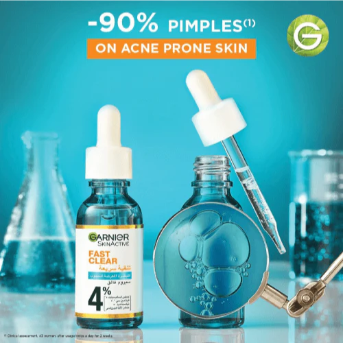 GARNIER SkinActive Fast Clear Booster Serum Acide Salicylique Sérum Anti-Acné Peau Grasse Imperfections Format Voyage - Image 3