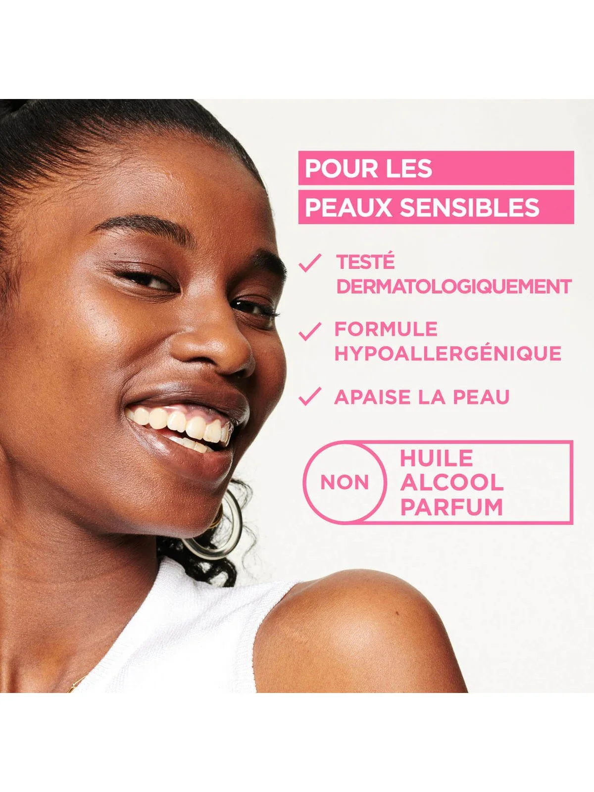 GARNIER SkinActive Eau Micellaire Peaux Sensibles 400ml Démaquillant Doux Sans Parfum Hypoallergénique Tous Types Peaux - Image 4