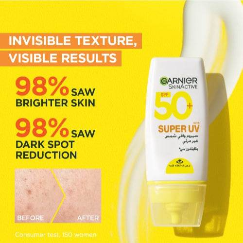 GARNIER SkinActive Super UV Serum Invisible Sunscreen 30ml Protection Solaire SPF50+ Sérum Invisible Anti-UV Format Voyage - Image 2
