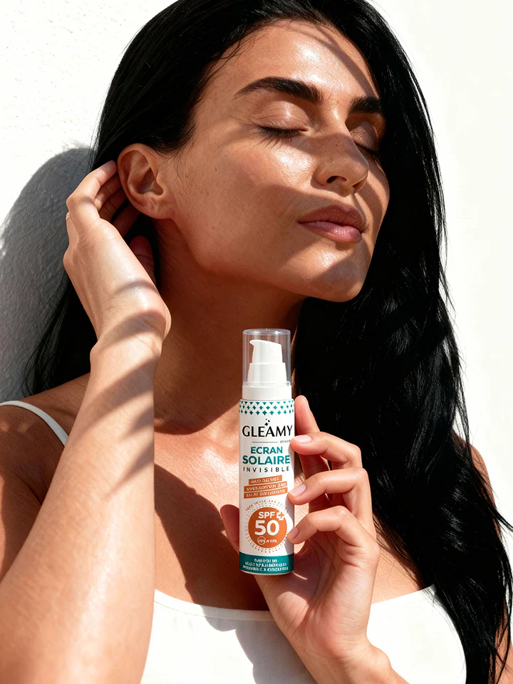 GLEAMY Écran Solaire Invisible SPF50+ 50ml Protection UVA UVB Large Spectre - Image 3