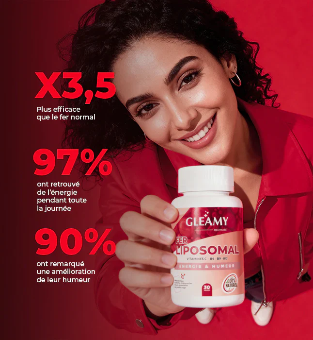 GLEAMY Fer Liposomal 30 Gélules Anémie Fatigue Énergie Haute Absorption Technologie Liposomale Confort Digestif Globules Rouges - Image 6