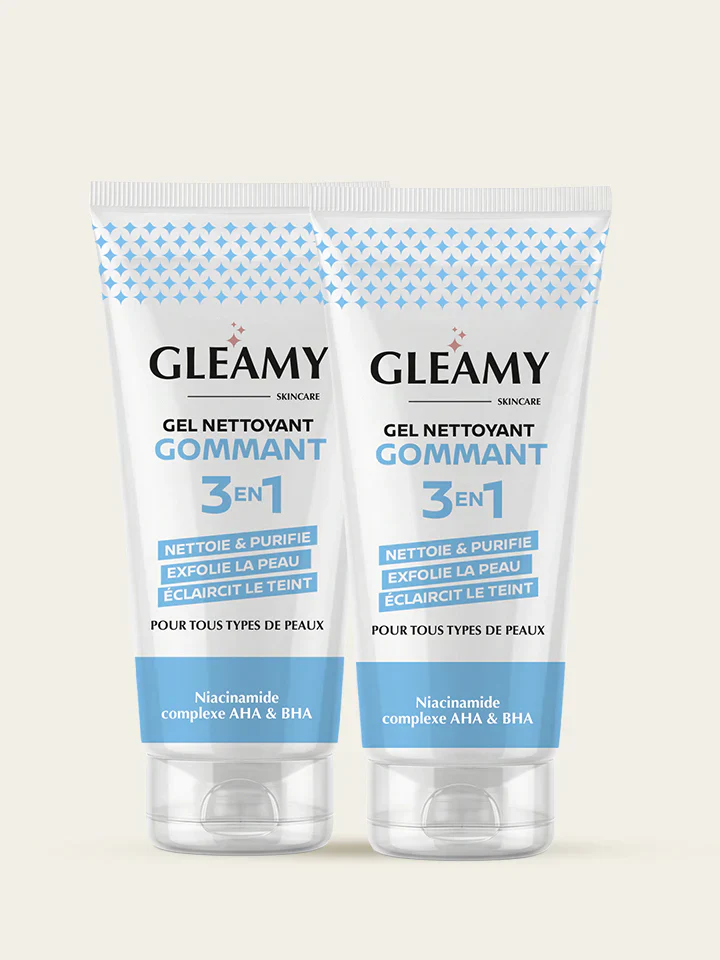 GLEAMY Gel Gommant 3-en-1 200ml Exfoliant Purifiant Éclat Visage Corps Peaux Ternes - Image 6