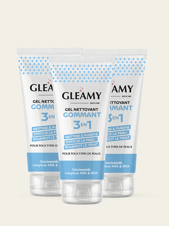 GLEAMY Gel Gommant 3-en-1 200ml Exfoliant Purifiant Éclat Visage Corps Peaux Ternes - Image 7