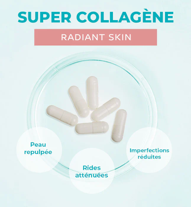 GLEAMY Super Collagène 30 Gélules Marin Anti-Rides Raffermissant Vitamine C Zinc - Image 5