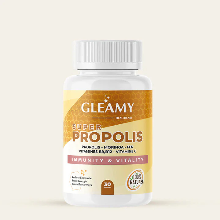 GLEAMY Super Propolis 30 Gélules Immunité Énergie Moringa Antioxydant