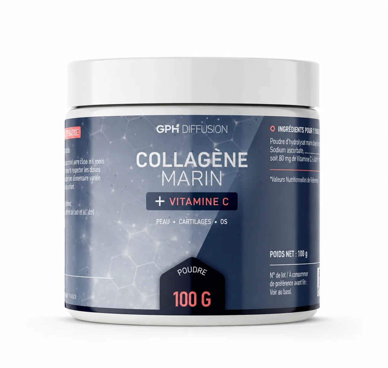 GPH Collagène Marin + Vitamine C - poudre 100 gr