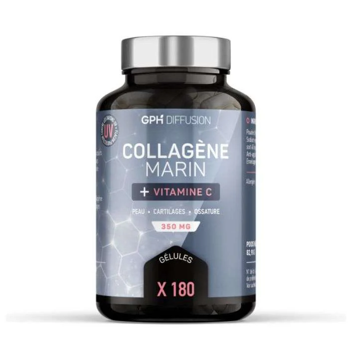 GPH DIFFUION Collagène Marin + Vitamine C 350 Mg 180 Gélules