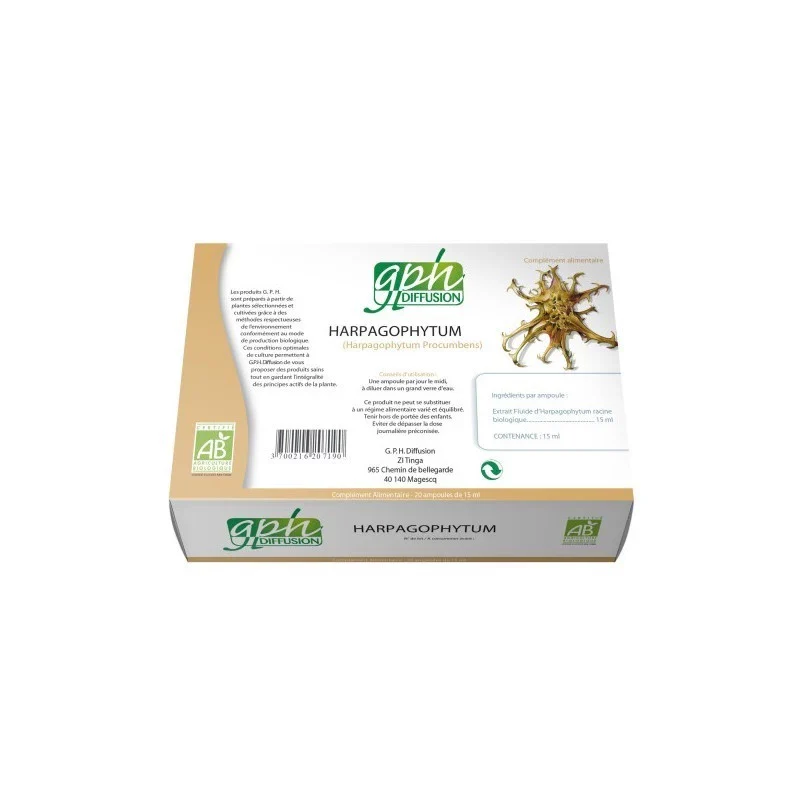 GPH DIFFUSION Harpagophytum 15 mg | 20 ampoules - Image 2