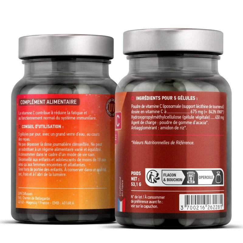 GPH Diffusion Vitamine C 675mg Liposomale 90 Gélules - Immunité Absorption Optimale Antioxydant - Image 2