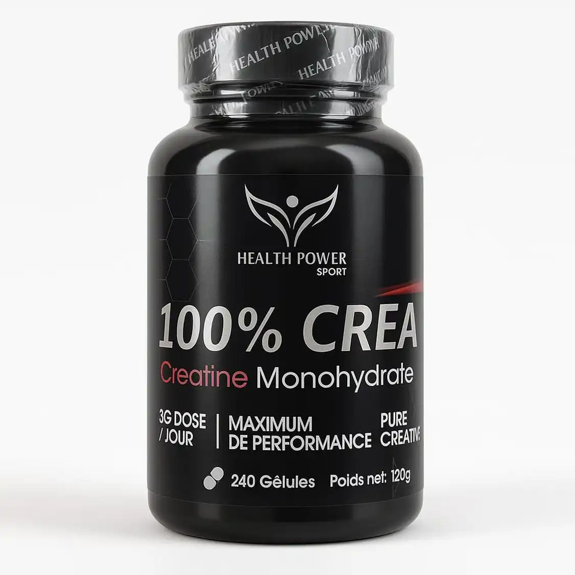 HEALTH POWER Crea Créatine Monohydrate 240 Gélules Complément Alimentaire Performance Musculaire Force