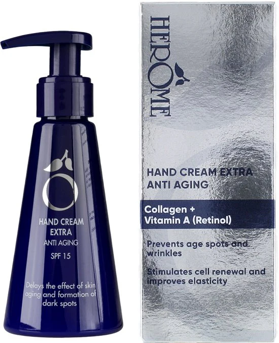 HEROME Crème Mains Anti-Âge Anti-Pigmentation 120ml Soin Réparateur Taches Brunes Raffermissant Hydratation