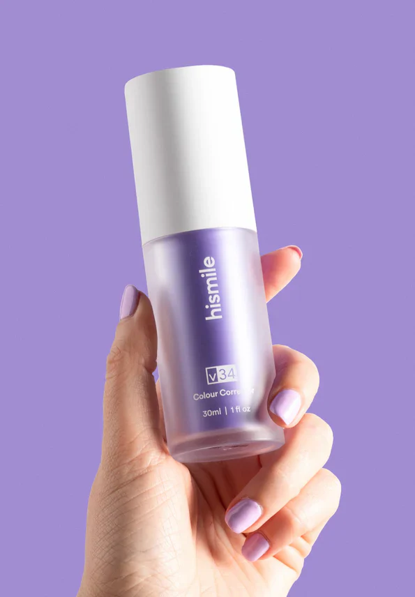 HISMILE V34 Colour Corrector Serum 30ml Correcteur Teinte Violet Blancheur Instantanée Éclat - Image 4