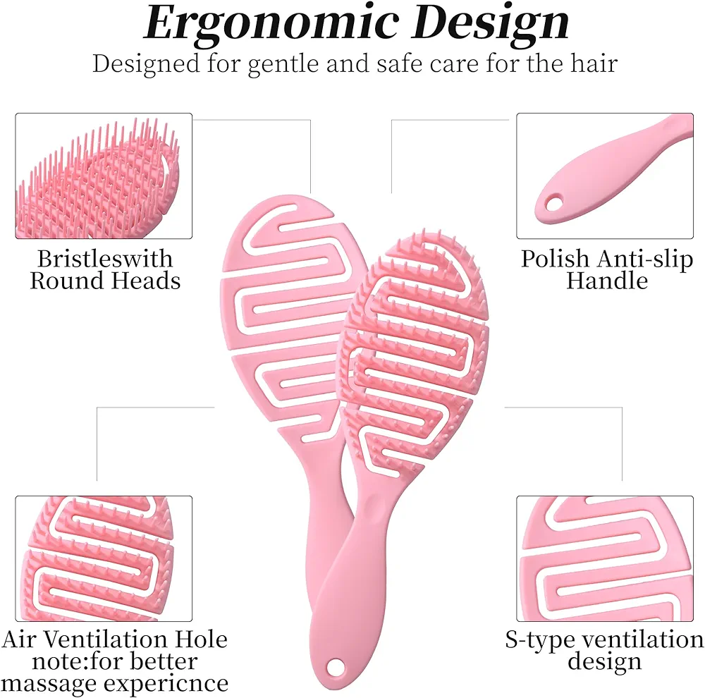 IDC Institute Brosse Démêlante Flexible Cheveux Accessoire Beauté - Image 3