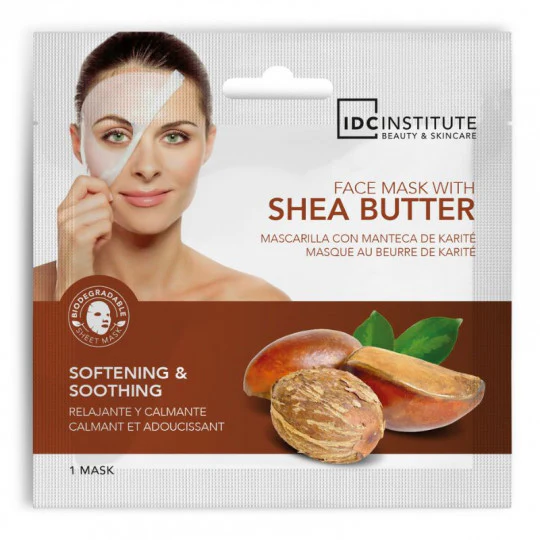 IDC INSTITUTE Sheet Mask Shea Butter 22g Masque Tissu Beurre Karité Nutrition Hydratation