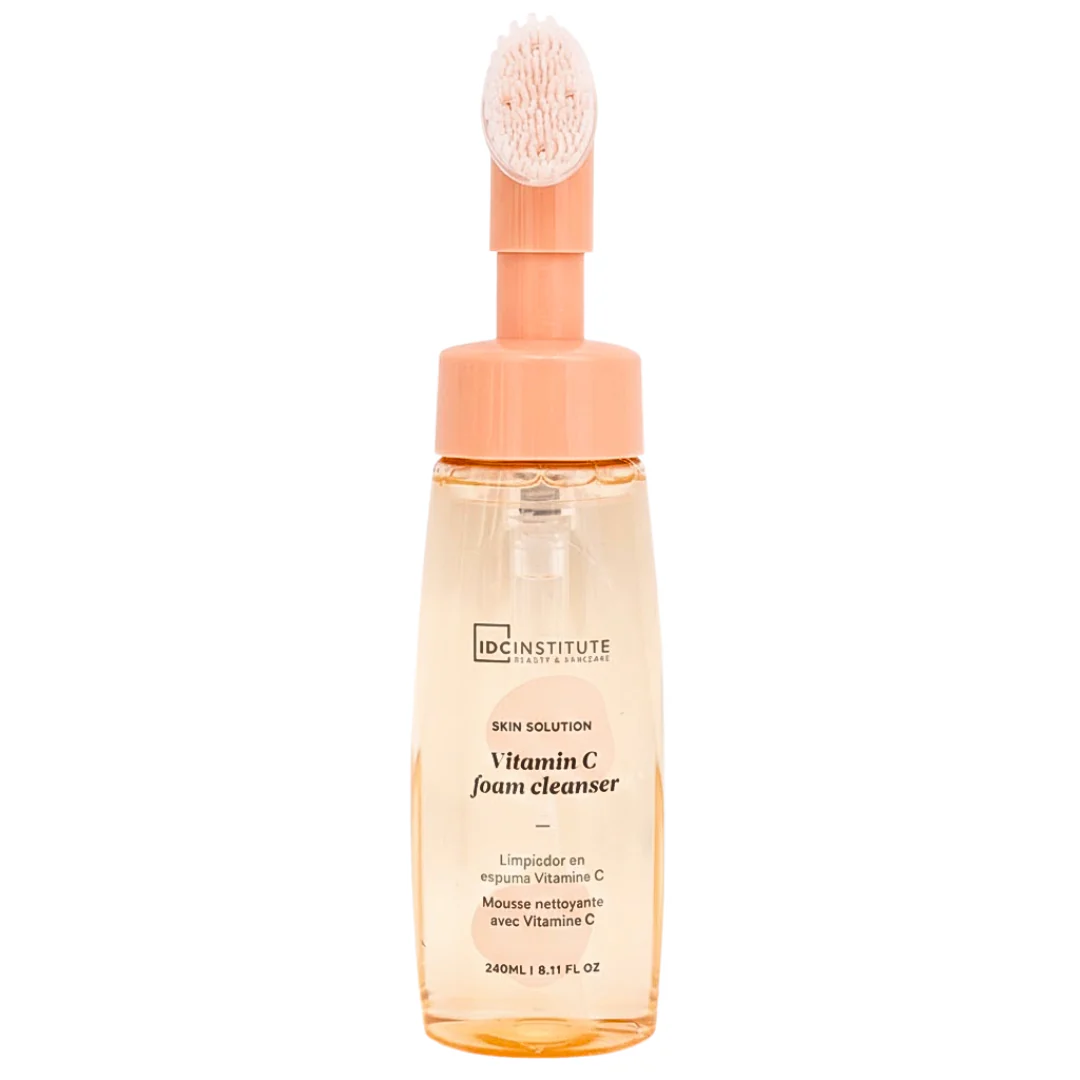 IDC INSTITUTE Mousse Nettoyante Exfobrush Vitamine C Nettoyage Exfoliation Éclat Brosse 2-en-1