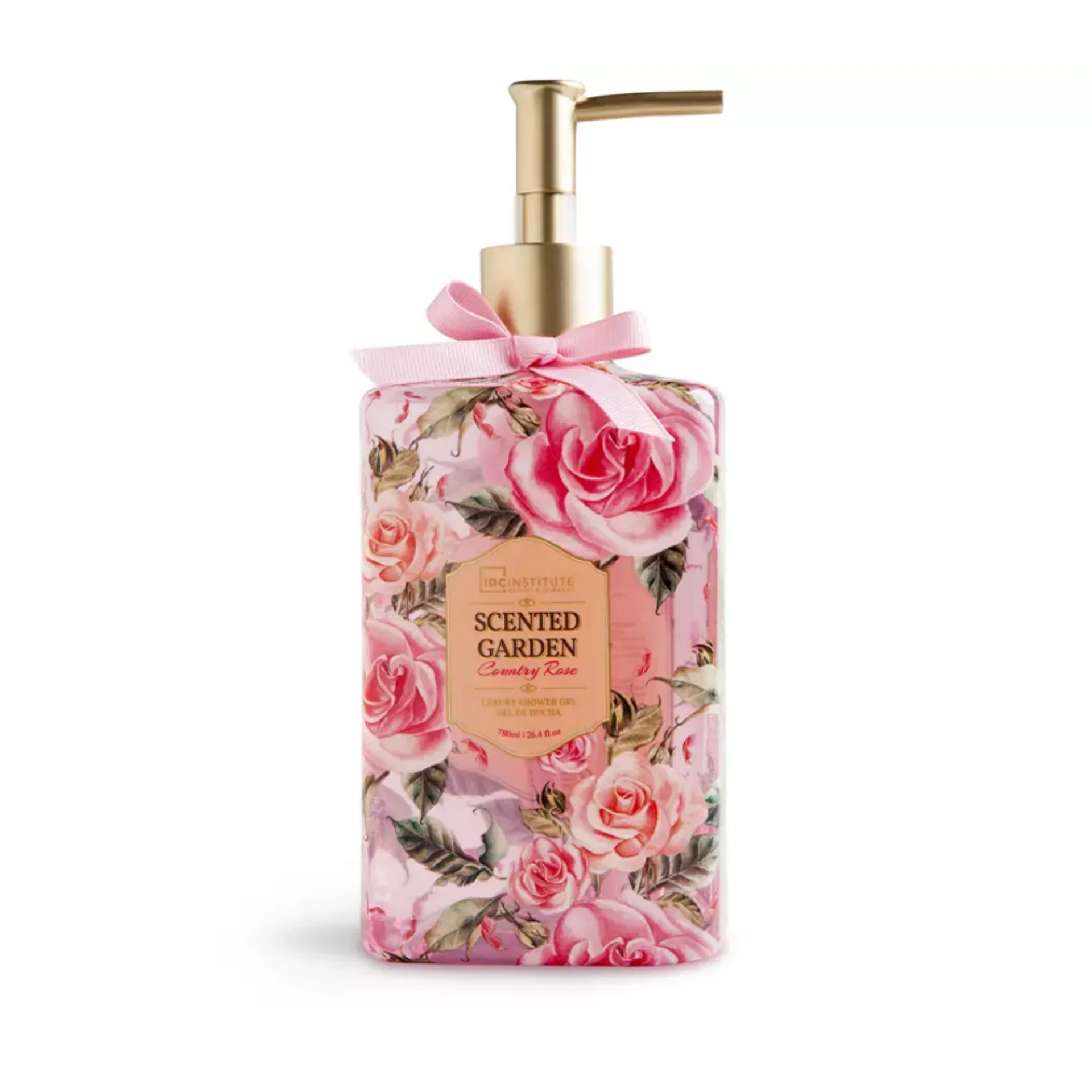 IDC INSTITUTE Shower Gel Scented Garden Country Rose 780ml Gel Douche Parfumé Hydratant Doux