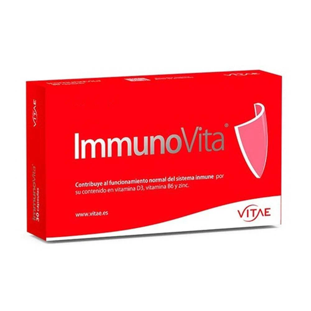 IMMUNOVITA Vitamin D3 B6 Zinc 30 Gélules Bêta-Glucanes Immunité Défenses Naturelles Vitalité Énergie